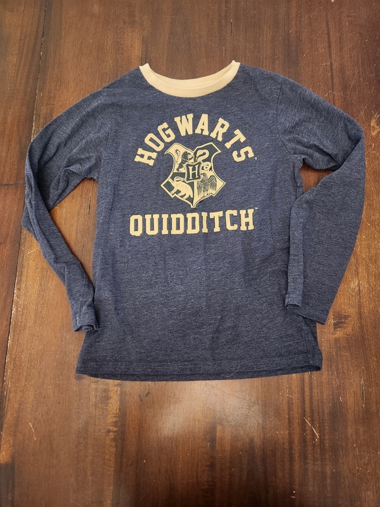 Other - Hogwarts Quidditch Long Sleeve Tee - Navy with Cream Logo